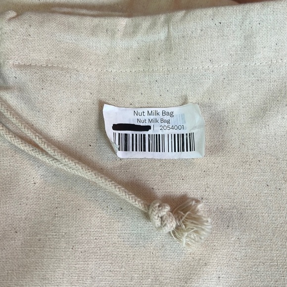 bread bag & nut milk bag-11”x 17” & 13” x 12” cotton muslin drawstring bags-NWT - Picture 10 of 14